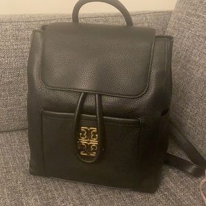 Tory Burch black leather backpack